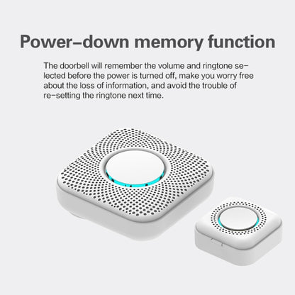 PJ-16 Intelligent Wireless Doorbell with 8-level Volume Adjustable & 36 Ringtones, EU Plug - Wireless Doorbell by buy2fix | Online Shopping UK | buy2fix