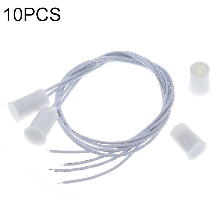 10 PCS Embedded NC Model Door Magnetic Sensor Switch - Door Window Alarm by buy2fix | Online Shopping UK | buy2fix