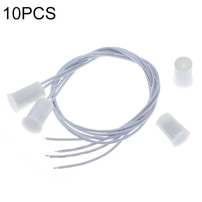 10 PCS Embedded NC Model Door Magnetic Sensor Switch - Door Window Alarm by buy2fix | Online Shopping UK | buy2fix