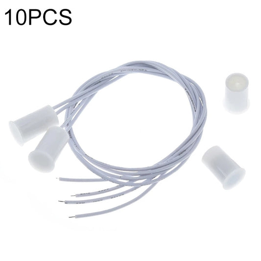 10 PCS Embedded NC Model Door Magnetic Sensor Switch - Door Window Alarm by buy2fix | Online Shopping UK | buy2fix