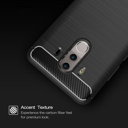 For Huawei  Mate 10 Pro Brushed Texture Carbon Fiber Shockproof TPU Rugged Armor Protective Case (Red) - Huawei Cases by buy2fix | Online Shopping UK | buy2fix