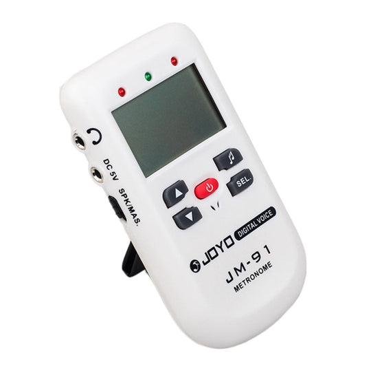 JOYO JM-91 Mini Portable Multi-functional Vocal Metronome Electronic Digital Metronome Tone Generator Tuner for Guitar Violin Ukulele(White)