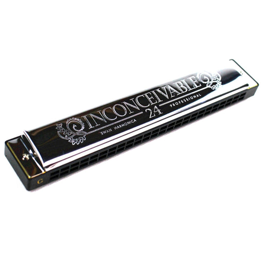 Swan 24-holes Polyphonic Harmonica Beginner Children Adult Students Playing Musical Instruments - Wind Instrument Accessories by buy2fix | Online Shopping UK | buy2fix