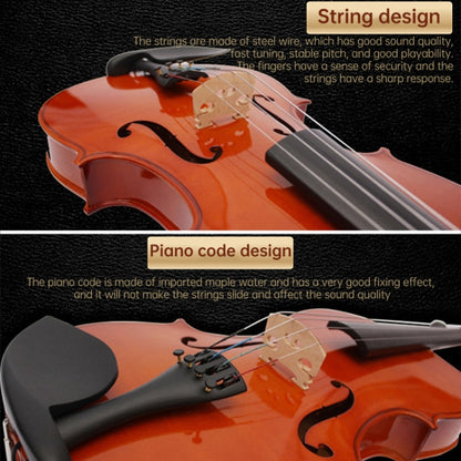 4/4 Full Size Acoustic Violin Handmade Solid Wood Violin by buy2fix