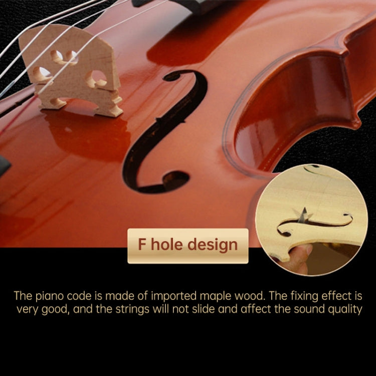 4/4 Full Size Acoustic Violin Handmade Solid Wood Violin by buy2fix