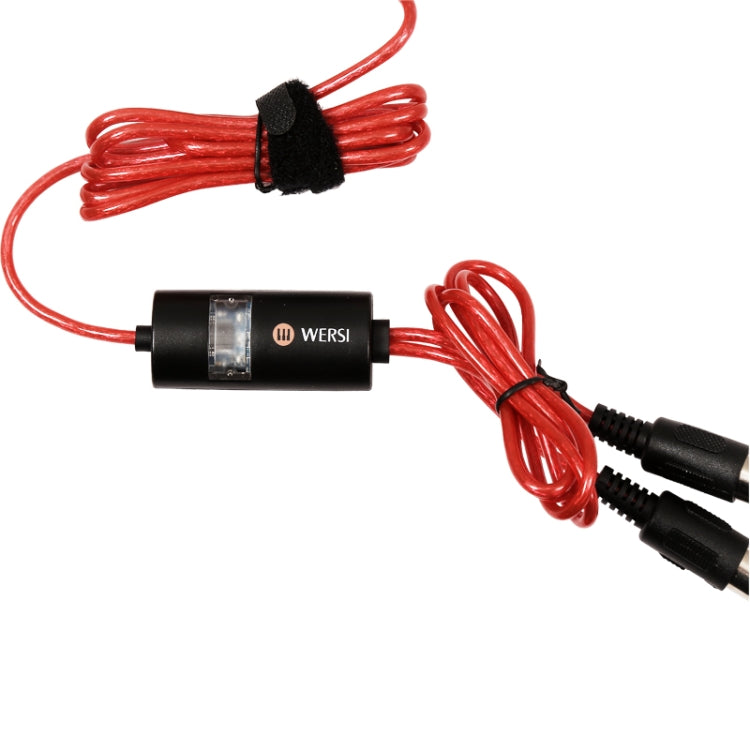 WERSI UM-18 USB MIDI Cable MidiPort Midi Cable Electric Piano Electronic Drum Music Editing Line, Length: 2m(Red) by buy2fix
