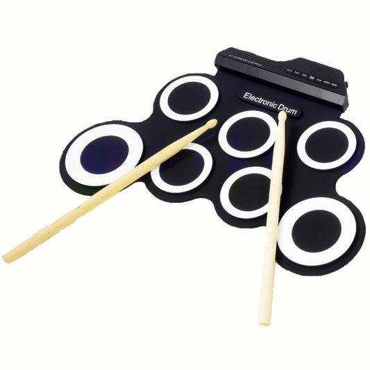 Portable Silicone Hand Roll USB Electronic Drum(Black) - Percussion Accessories by buy2fix | Online Shopping UK | buy2fix