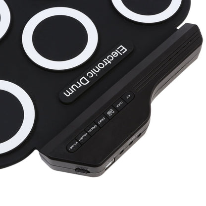 Portable Silicone Hand Roll USB Electronic Drum(Black) - Percussion Accessories by buy2fix | Online Shopping UK | buy2fix