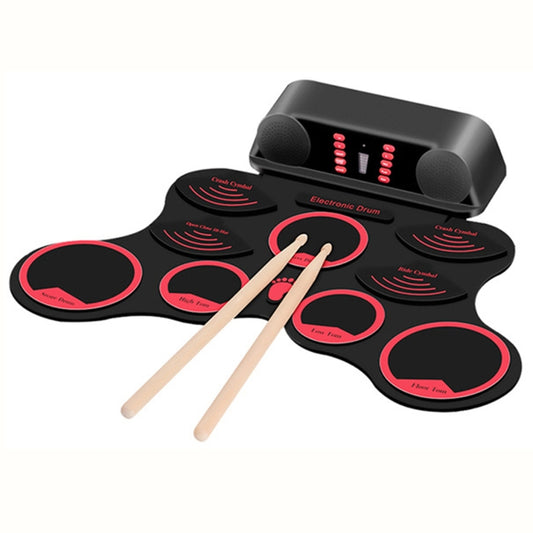 Portable Adult Beginner Children Hand Roll Electronic Drum(Black) - Percussion Accessories by buy2fix | Online Shopping UK | buy2fix