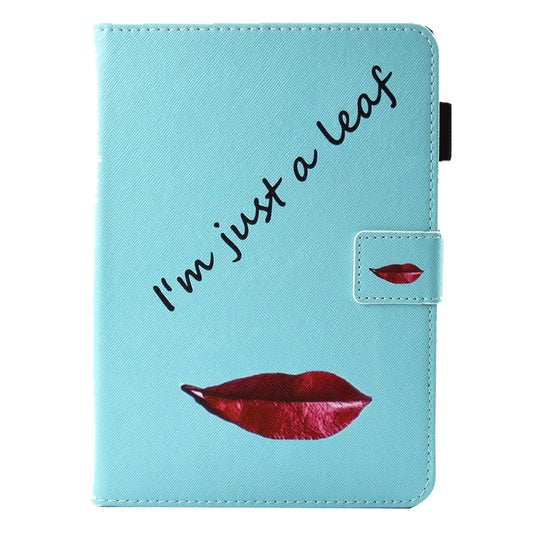 For iPad mini 4 / 3 / 2 / 1 Lips and Leaves Pattern Horizontal Flip Leather Case with Holder & Wallet & Card Slots & Sleep / Wake-up Function & Pen Slot - iPad Mini 4 & 3 & 2 & 1 Cases by buy2fix | Online Shopping UK | buy2fix