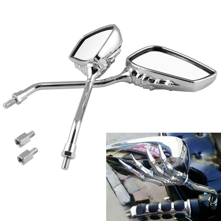 MB-MR011 Motorcycle Modified Universal ABS Skeleton Hand Rear View Mirror Set - Side Mirrors by buy2fix | Online Shopping UK | buy2fix