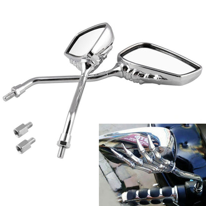 MB-MR011 Motorcycle Modified Universal ABS Skeleton Hand Rear View Mirror Set - Side Mirrors by buy2fix | Online Shopping UK | buy2fix