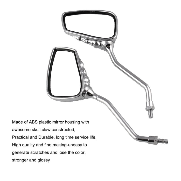 MB-MR011 Motorcycle Modified Universal ABS Skeleton Hand Rear View Mirror Set - Side Mirrors by buy2fix | Online Shopping UK | buy2fix
