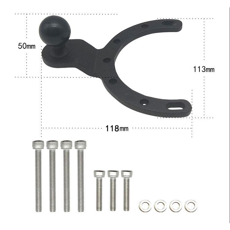 Motorcycle Fuel Tank Cap Mobile Phone Bracket Fixed Accessories Large Horseshoe Ball Head by buy2fix