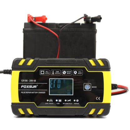 FOXSUR 12V-24V Car Motorcycle Truck Repair Battery Charger AGM Charger, EU Plug - Battery Charger by FOXSUR | Online Shopping UK | buy2fix