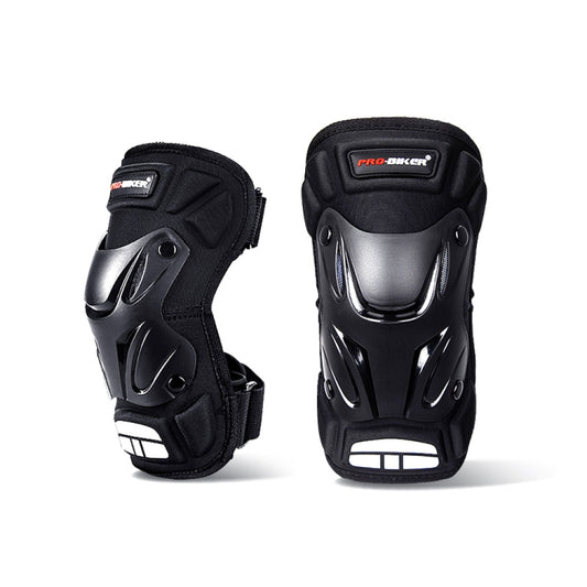 PRO-BIKER 2 in 1 Outdoor Sports Knee Pad Hiking Ski Motorcycle Bicycle Riding Protective Gear with Reflective Strip(Black) - Protective Gear by buy2fix | Online Shopping UK | buy2fix