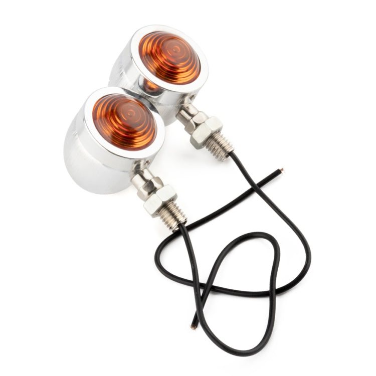 1 Pair KC801 12V Modified Universal Motorcycle LED Turn Signal (Silver) - Turn Signal by buy2fix | Online Shopping UK | buy2fix