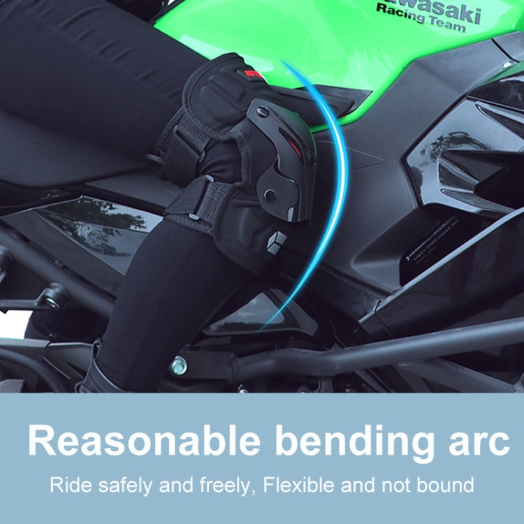 Motolsg 4 in 1 Knee Pads Elbow Pads Outdoor Sports Hiking Ski Motorcycle Bicycle Riding Protective Gear with Reflective Strip (Black) by buy2fix