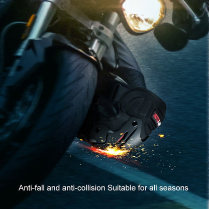 Motolsg 4 in 1 Knee Pads Elbow Pads Outdoor Sports Hiking Ski Motorcycle Bicycle Riding Protective Gear with Reflective Strip (Black) by buy2fix