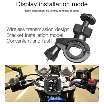 M4 Motorcycles Tire Pressure Monitor with Holder (Black) by buy2fix