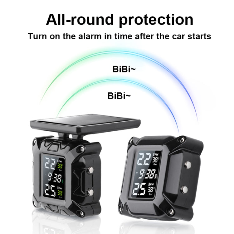 M9 Anti-vibration Motorcycle Solar Wireless Tire Pressure Monitor Tire Pressure by buy2fix