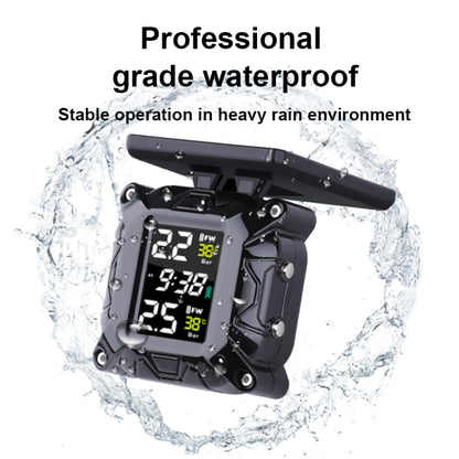 M9 Anti-vibration Motorcycle Solar Wireless Tire Pressure Monitor Tire Pressure by buy2fix