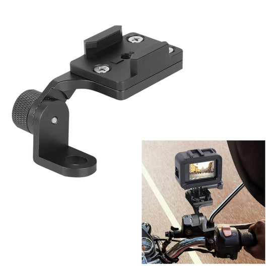 RUIGPRO Motorcycle Handlebar Alloy Phone Bracket for GoPro, Insta360, DJI and Other Action Cameras(Black)