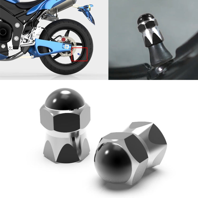 2 PCS Motorcycles Gas Cap Mouthpiece Cover Tire Cap Tire Valve Caps (Black) - Replacement Parts by buy2fix | Online Shopping UK | buy2fix