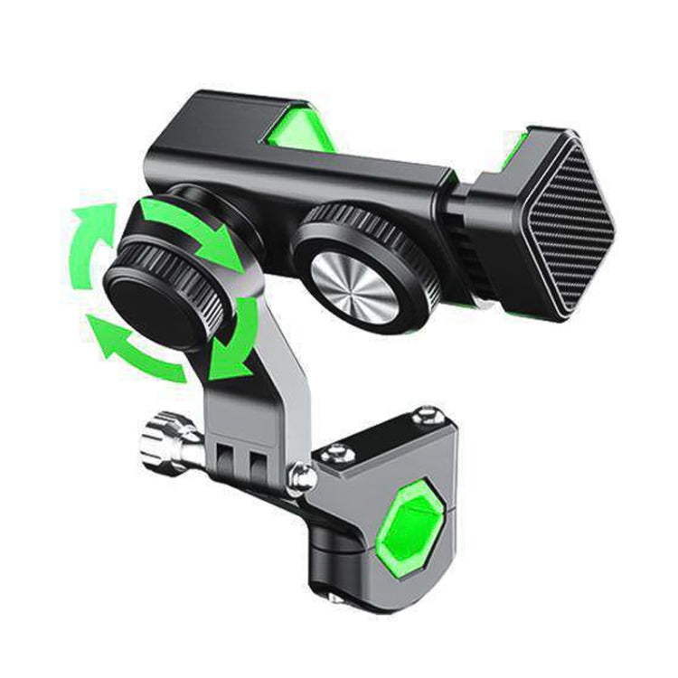 Motorcycle Spherical Compass Phone Holder, Handlebar without Light (Green) - Holder by buy2fix | Online Shopping UK | buy2fix