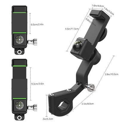 Motorcycle Spherical Compass Phone Holder, Handlebar without Light (Green) - Holder by buy2fix | Online Shopping UK | buy2fix