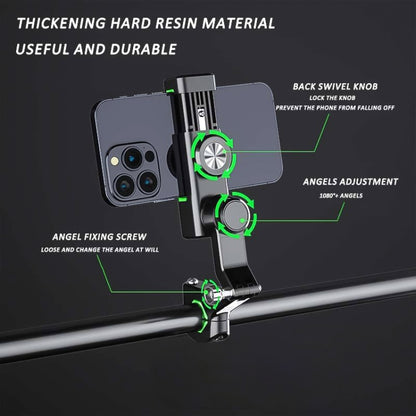 Motorcycle Spherical Compass Phone Holder, Handlebar without Light (Green) - Holder by buy2fix | Online Shopping UK | buy2fix