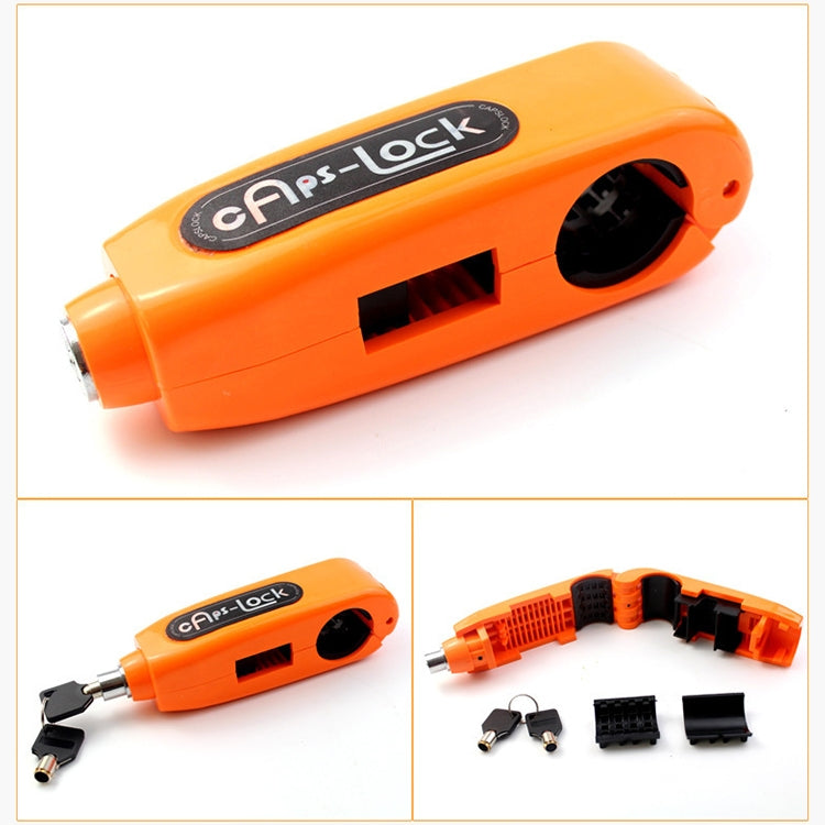 Motorcycle Electric Car Aluminum AlloyThrottle Anti-theft Brake Lock(Orange) by buy2fix
