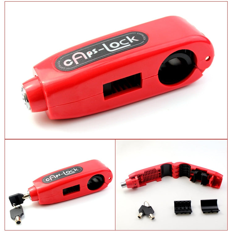 Motorcycle Electric Car Aluminum AlloyThrottle Anti-theft Brake Lock(Red) by buy2fix