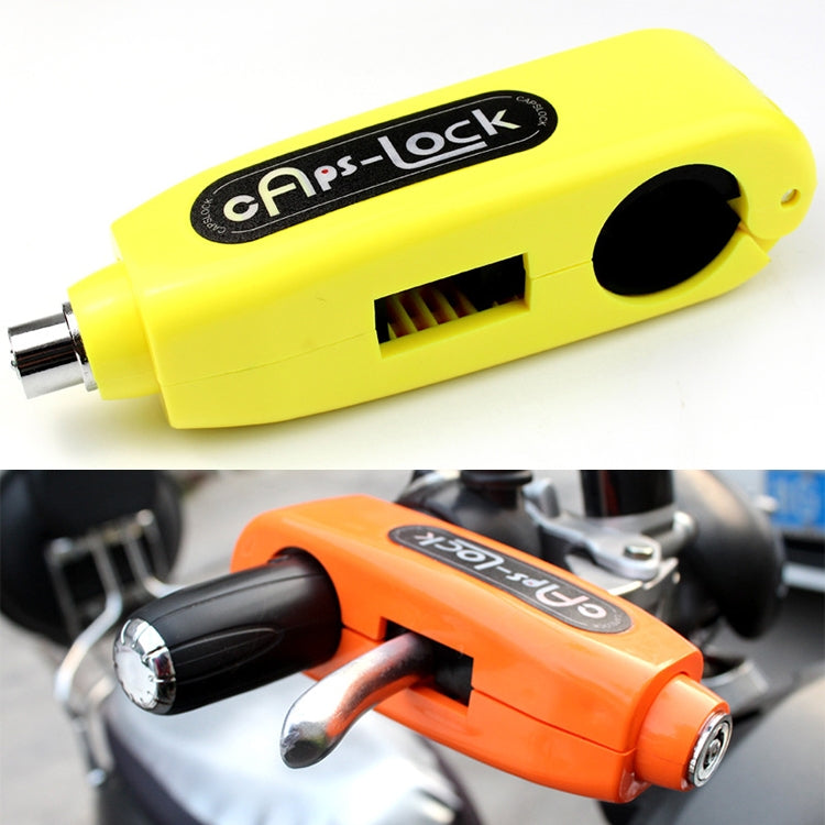 Motorcycle Electric Car Aluminum AlloyThrottle Anti-theft Brake Lock(Yellow) by buy2fix