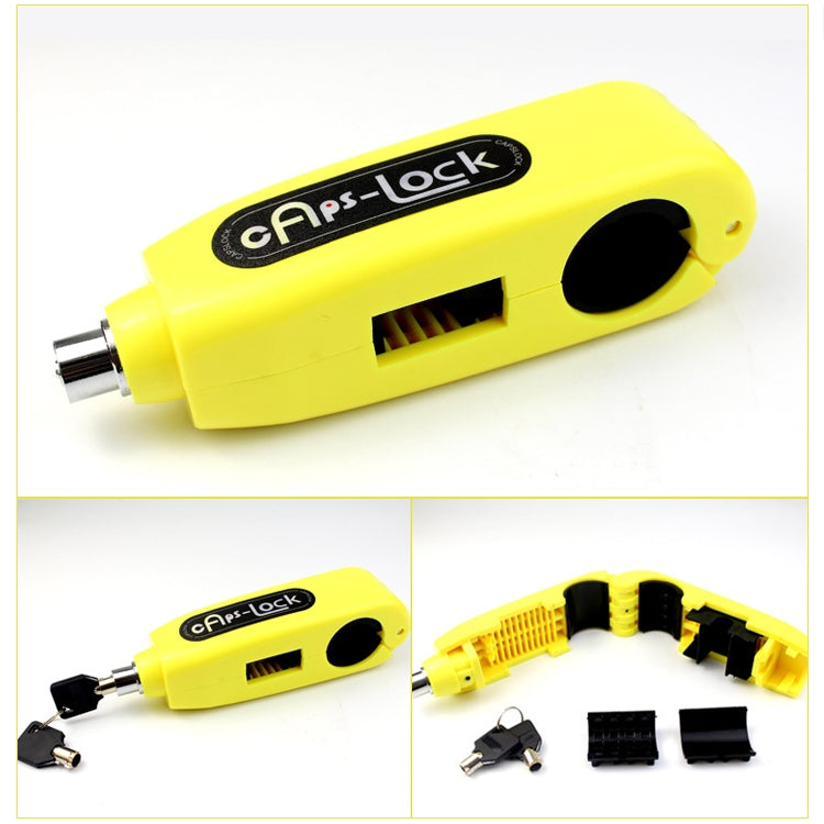Motorcycle Electric Car Aluminum AlloyThrottle Anti-theft Brake Lock(Yellow) by buy2fix