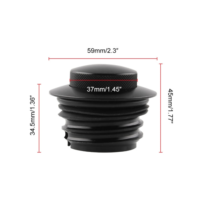 Motorcycle Flush Pop-up Gas Cap with O-ring for Harley Davidson (Black) - Replacement Parts by buy2fix | Online Shopping UK | buy2fix