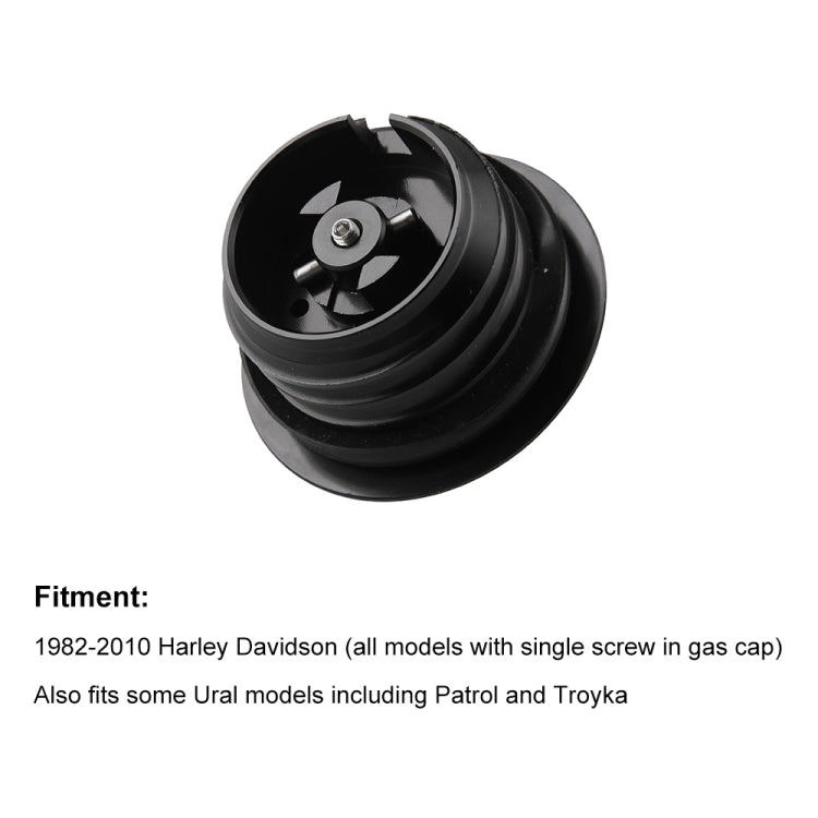 Motorcycle Flush Pop-up Gas Cap with O-ring for Harley Davidson (Black) - Replacement Parts by buy2fix | Online Shopping UK | buy2fix