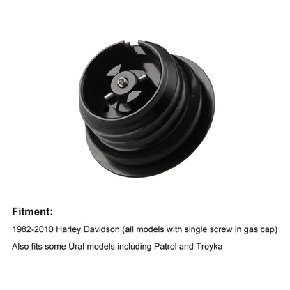 Motorcycle Flush Pop-up Gas Cap with O-ring for Harley Davidson (Black) - Replacement Parts by buy2fix | Online Shopping UK | buy2fix