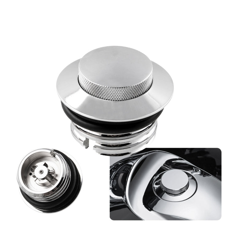 Motorcycle Flush Pop-up Gas Cap with O-ring for Harley Davidson (Silver) - Replacement Parts by buy2fix | Online Shopping UK | buy2fix