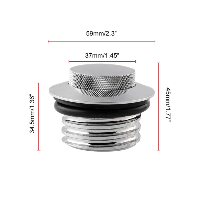 Motorcycle Flush Pop-up Gas Cap with O-ring for Harley Davidson (Silver) - Replacement Parts by buy2fix | Online Shopping UK | buy2fix