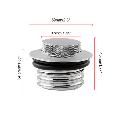 Motorcycle Flush Pop-up Gas Cap with O-ring for Harley Davidson (Silver) - Replacement Parts by buy2fix | Online Shopping UK | buy2fix