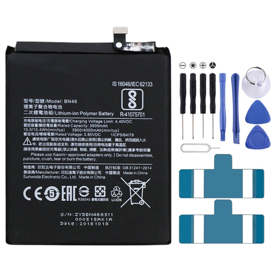 BN46 3900mAh Li-Polymer Battery for Xiaomi Redmi 7 / Redmi Note 6 / Redmi Note 8 / Redmi Note 8T