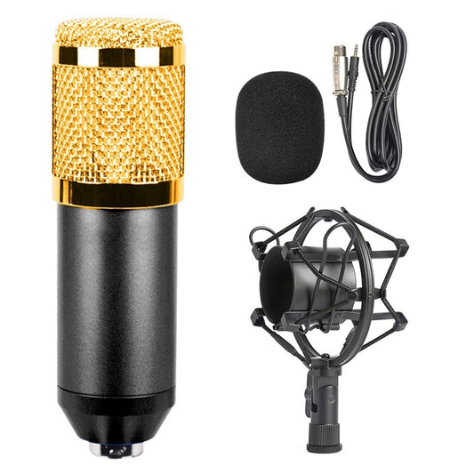BM-800 3.5mm Studio Recording Wired Condenser Sound Microphone with Shock Mount, Compatible with PC / Mac for Live Broadcast Show, KTV, etc.(Black) - Microphone by buy2fix | Online Shopping UK | buy2fix