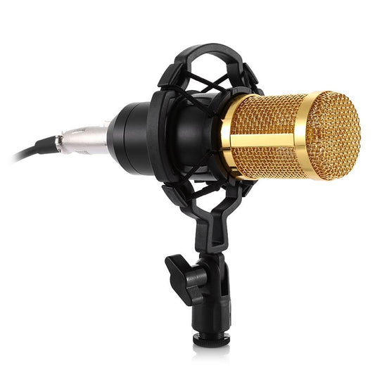 BM-800 3.5mm Studio Recording Wired Condenser Sound Microphone with Shock Mount, Compatible with PC / Mac for Live Broadcast Show, KTV, etc.(Black) - Microphone by buy2fix | Online Shopping UK | buy2fix