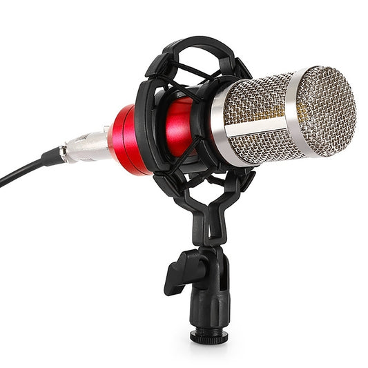 BM-800 3.5mm Studio Recording Wired Condenser Sound Microphone with Shock Mount, Compatible with PC / Mac for Live Broadcast Show, KTV, etc.(Red) - Microphone by buy2fix | Online Shopping UK | buy2fix