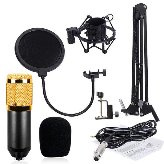 BM-800 Network K-Song Dedicated High-end Metal Shock Mount Microphone Set(Black) - Microphone by buy2fix | Online Shopping UK | buy2fix
