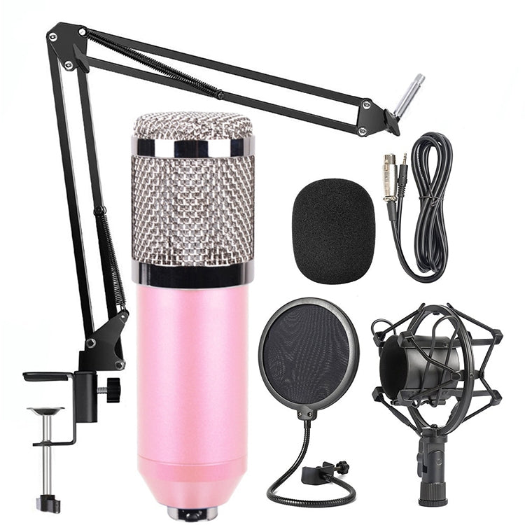 BM-800 Network K-Song Dedicated High-end Metal Shock Mount Microphone Set(Pink) - Microphone by buy2fix | Online Shopping UK | buy2fix