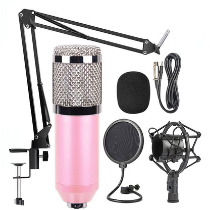 BM-800 Network K-Song Dedicated High-end Metal Shock Mount Microphone Set(Pink) - Microphone by buy2fix | Online Shopping UK | buy2fix