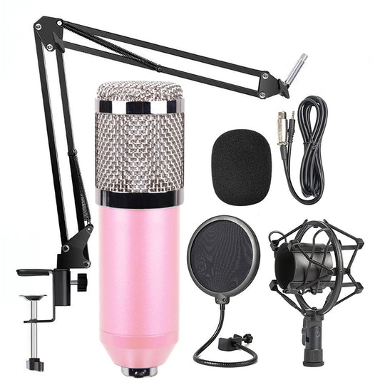 BM-800 Network K-Song Dedicated High-end Metal Shock Mount Microphone Set(Pink) - Microphone by buy2fix | Online Shopping UK | buy2fix