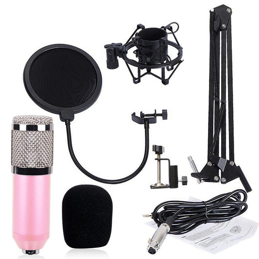 BM-800 Network K-Song Dedicated High-end Metal Shock Mount Microphone Set(Pink) - Microphone by buy2fix | Online Shopping UK | buy2fix